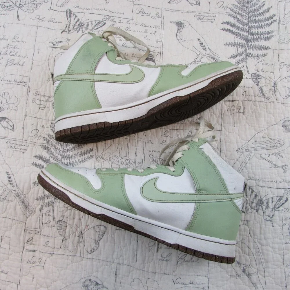 Nike Dunk High SE Inspected By Swoosh Honeydew Men's 9.5 shoes DQ7680-300 - Picture 4 of 6